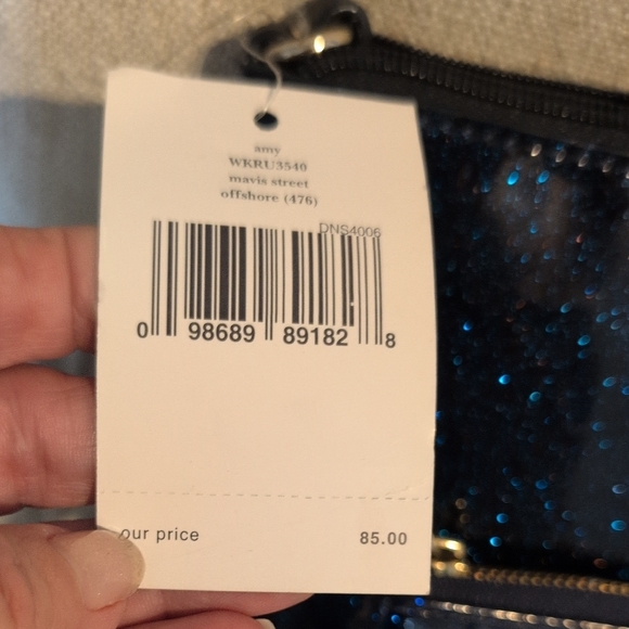 Kate Spade Blue Glitter Crossbody Bag And Wristlet - Space Invader - Picture 3 of 16